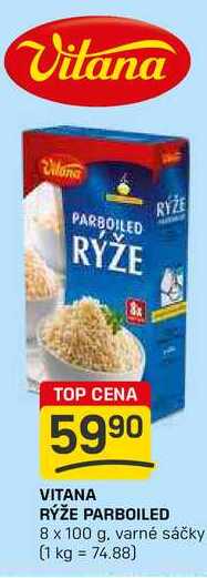VITANA RÝŽE PARBOILED 8 x 100 g