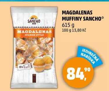 MAGDALENAS MUFFINY SANCHO, 615 g 