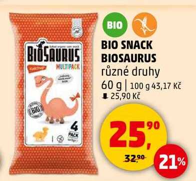 BIO SNACK BIOSAURUS různé druhy, 60 g 