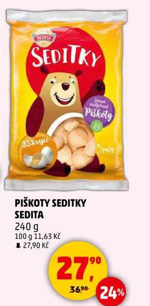 PIŠKOTY SEDITKY SEDITA, 240 g 