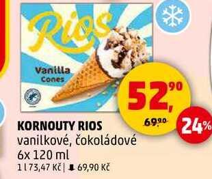 KORNOUTY RIOS vanilkové, čokoládové, 6x 120 ml  