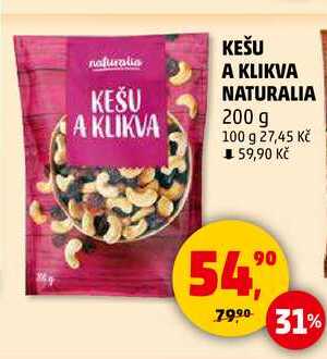 KEŠU A KLIKVA NATURALIA, 200 g 