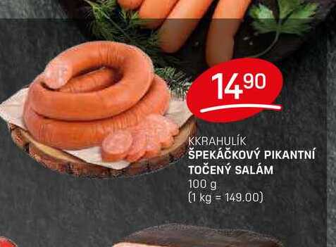 ŠPEKÁČKOVÝ PIKANTNÍ TOČENÝ SALÁM 100 g