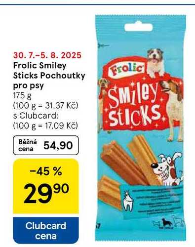 Frolic Smiley Sticks Pochoutky pro psy, 175 g  