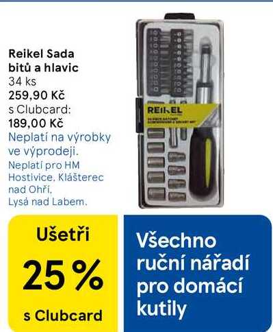 Reikel Sada bitů a hlavic, 34 ks  