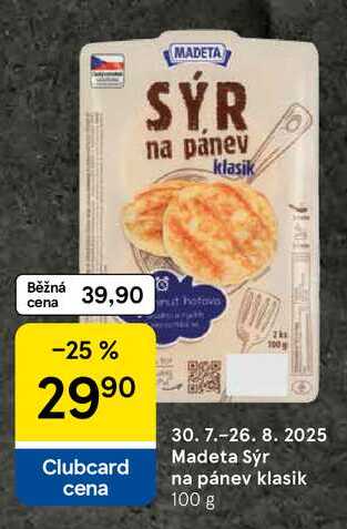 Madeta Sýr na pánev klasik, 100 g 