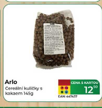 Arlo Cereální kuličky s kakaem 145g