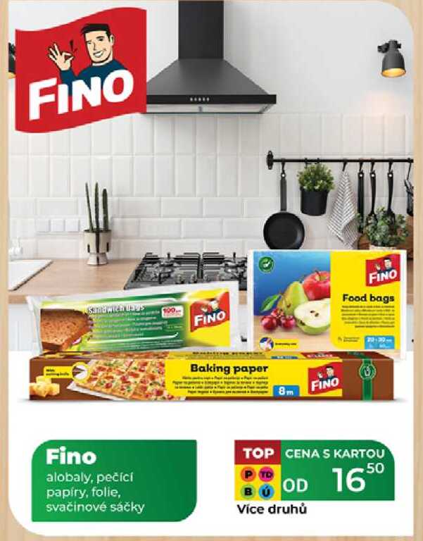 Fino alobaly, pečící papíry, folie, svačinové sáčky 