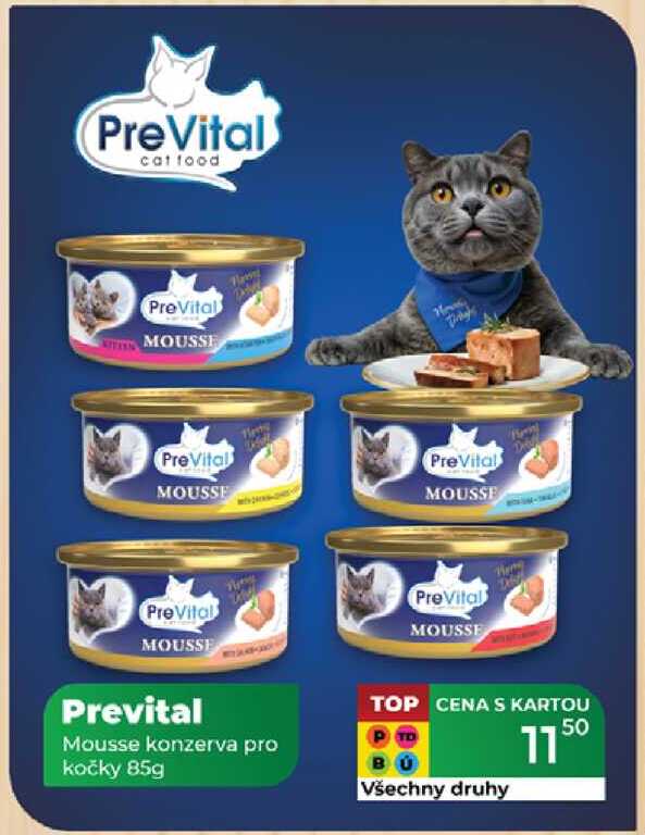 Prevital Mousse konzerva pro kočky 85g 