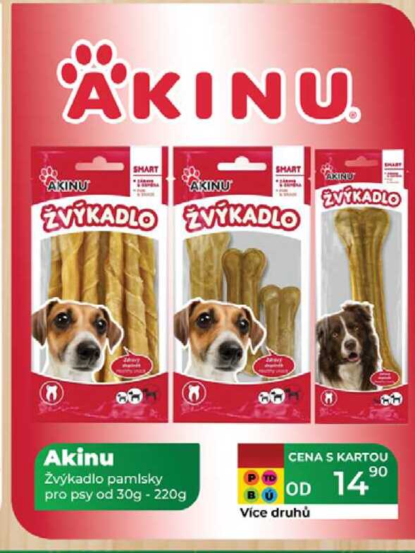 Akinu Žvýkadlo pamlsky pro psy od 30g - 220g