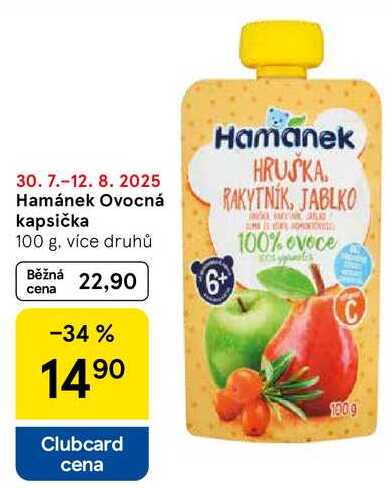 Hamánek Ovocná kapsička, 100 g, více druhů 