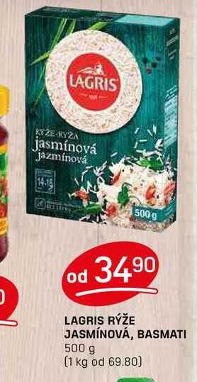 LAGRIS RÝŽE JASMÍNOVÁ, BASMATI 500 g 