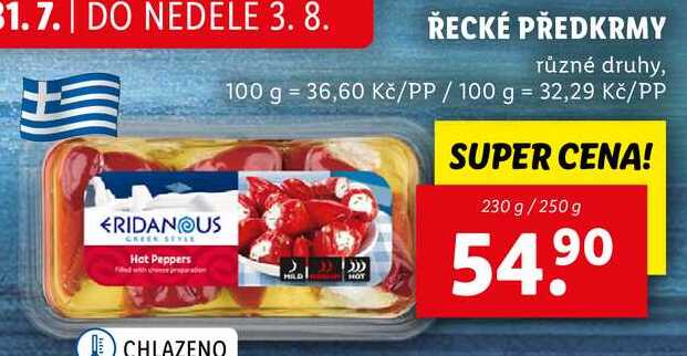 ŘECKÉ PŘEDKRMY, 230 g/250 g