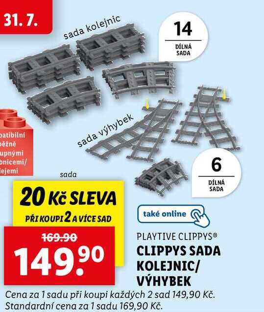 CLIPPYS SADA KOLEJNIC/VÝHYBEK 