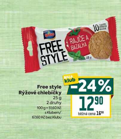 Free style Rýžové chlebíčky 25 g 