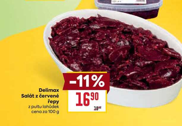 Delimax Salát z červené řepy z pultu lahůdek cena za 100g