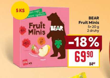 BEAR Fruit Minis 5x20 g