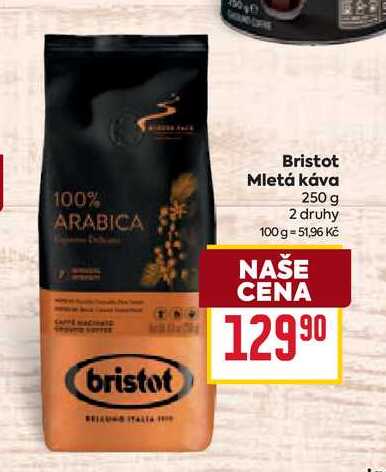 Bristot Mletá káva 250 g 