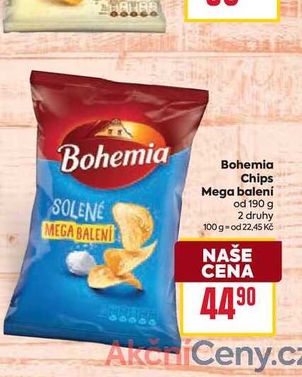 Bohemia Chips Mega balení od 190g