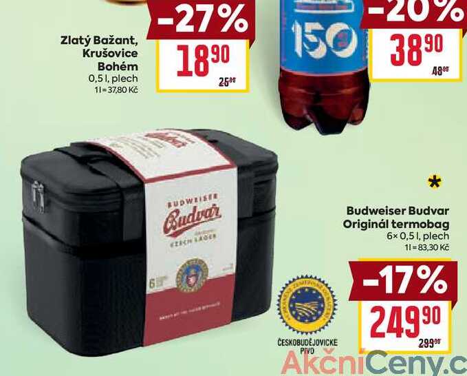 Budweiser Budvar Originál termobag 6x 0,51, plech 