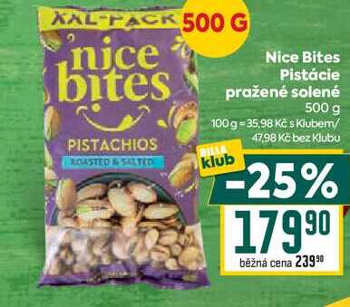 Nice Bites Pistácie pražené solené 500 g 