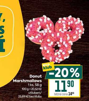 Donut Marshmallows 1 ks, 58 g 