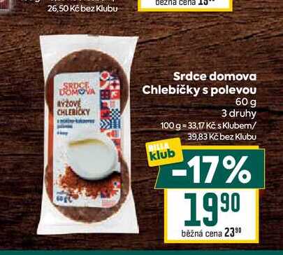 Srdce domova Chlebíčky s polevou 60 g