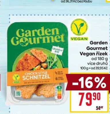 Garden Gourmet Vegan řízek od 180 g 