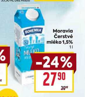 Moravia Čerstvé mléko 1,5% 1l