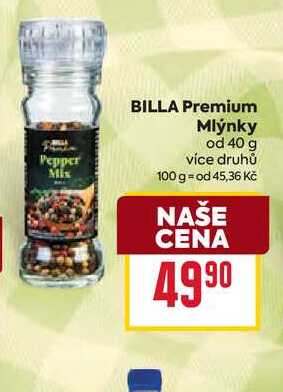 BILLA Premium Mlýnky od 40 g 