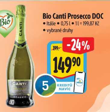 Bio Canti Prosecco DOC, 0,75 l