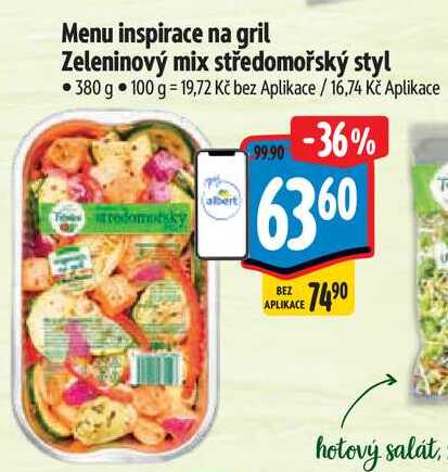Menu inspirace na gril Zeleninový mix středomořský styl, 380 g