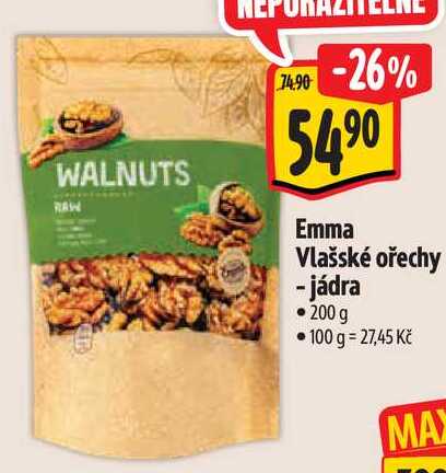 Emma Vlašské ořechy -jádra, 200 g 
