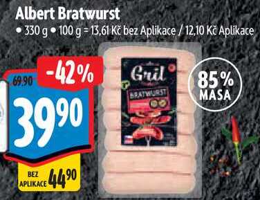 Albert Bratwurst, 330 g