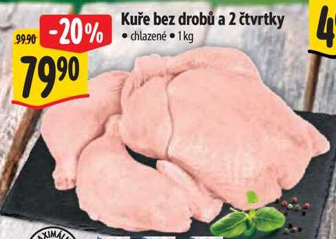Kuře bez drobů a 2 čtvrtky, 1 kg