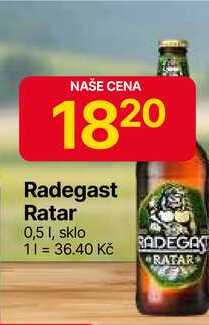 Radegast Ratar 0,5 l, sklo 