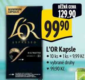 L'OR Kapsle, 10 ks