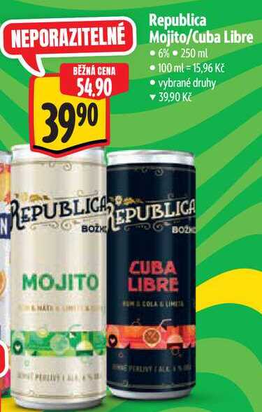 Republica Mojito/Cuba Libre, 250 ml