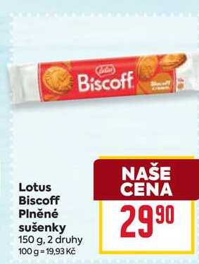 Lotus Biscoff Plněné sušenky 150 g