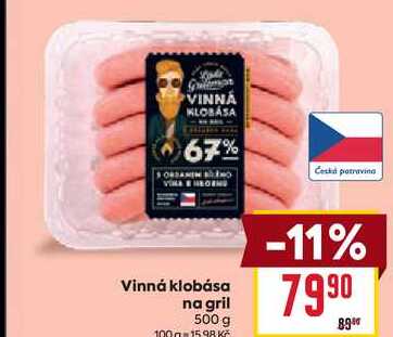 Vinná klobása na gril 500 g 