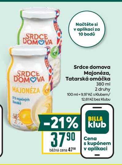 Srdce domova Majonéza, Tatarská omáčka 380 ml 