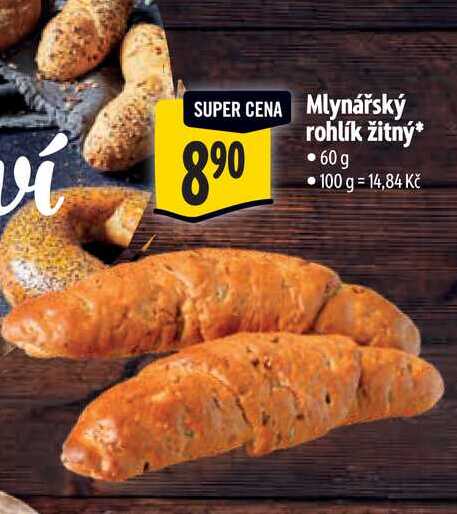   Mlynářský rohlík žitný 60 g