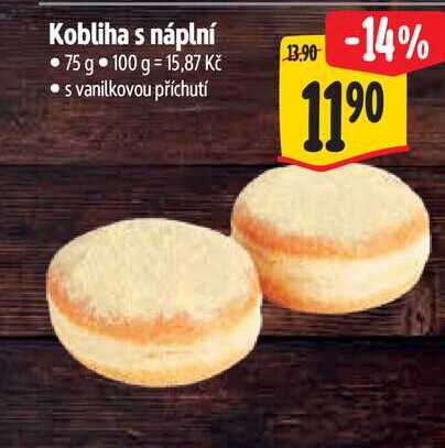 Kobliha s náplní  75 g  