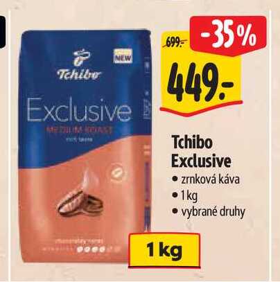T Tchibo Exclusive  zrnková káva 1kg  
