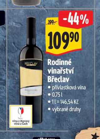  Rodinné vinařství Břeclav  0,75 l