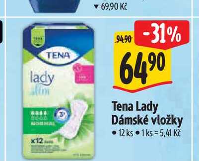  Tena Lady Dámské vložky 12 ks 