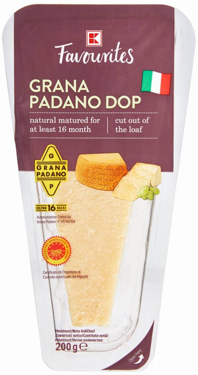 K-FAVOURITES Grana Padano tvrdý sýr bloček