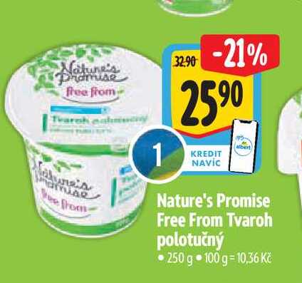  Nature's Promise Free From Tvaroh polotučný 250 g 