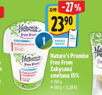  Nature's Promise Free From Zakysaná smetana 15% 180 g  