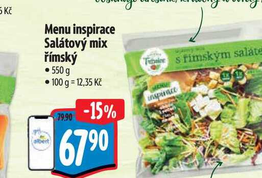  t Menu inspirace Salátový mix římský 550 g 